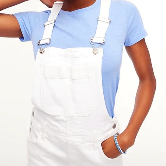 J.Crew White Denim Cutoff Overalls - Picture 14 of 14